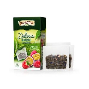 Herbata Big-Active zielona malina+marakuja 20TB/34g