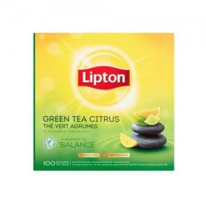 Herbata LIPTON GREEN TEA CITRUS  100kopert