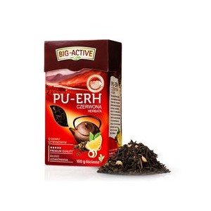 Herbata czerwona Pu-Erh liść. 100g z cytryną