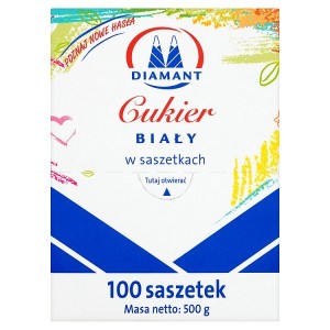 Cukier biały w saszetkach 100x5g DIAMANT