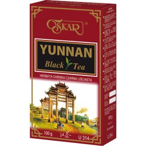 Oskar Yunnan U314 czarna liściasta 100g