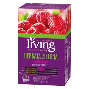 Herbata Irving zielona malinowa 20 kopert