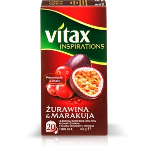 Herbata Vitax Inspirations Żurawina&Marakuja 20TB/40g 
