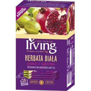Herbata Irving biała granat z agrestem 20 kopert