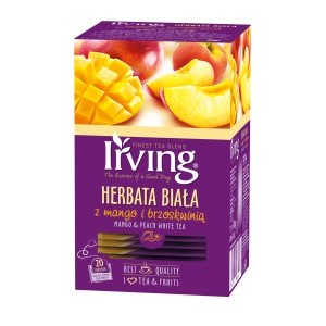 Herbata Irving biała mango z brzoskwinią 20 kopert