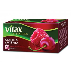 Herbata Vitax Inspirations Malina&Wiśnia 20TB/40g